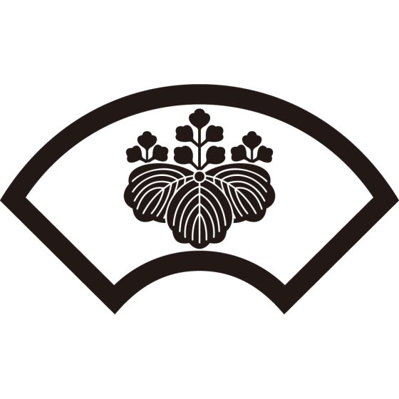 中陰地紙に五三桐紋