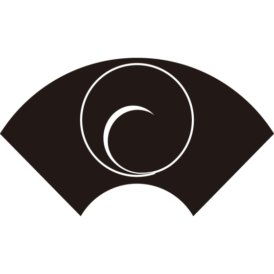 地紙に一つ巴紋