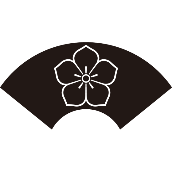 地紙に桔梗紋