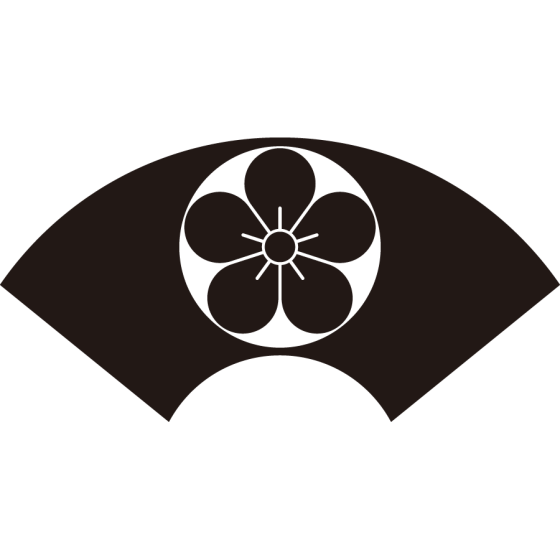 地紙に梅紋