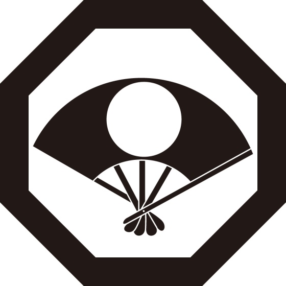 八角に日の丸扇紋