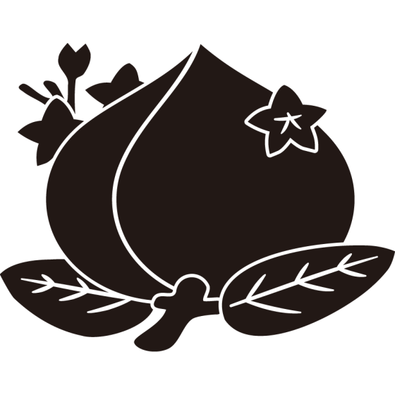 花付き一つ桃紋