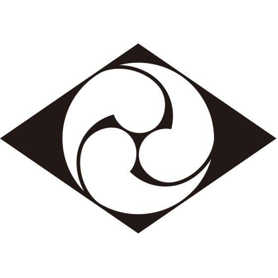 菱餅に地抜き三つ巴紋