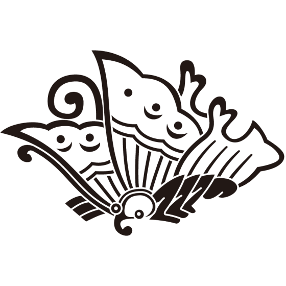 陰揚羽蝶菱紋