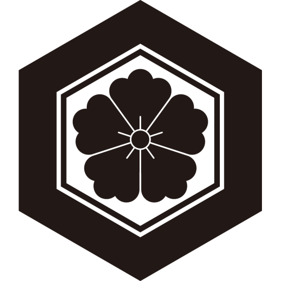 亀甲に唐花紋