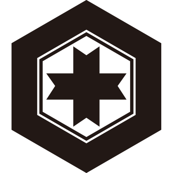 亀甲に切り竹十字紋