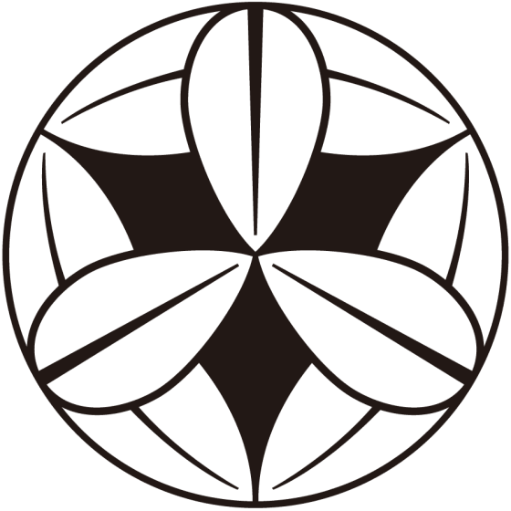 石持ち地抜き九枚笹紋