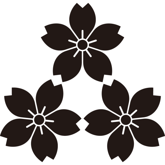 三つ盛り山桜紋