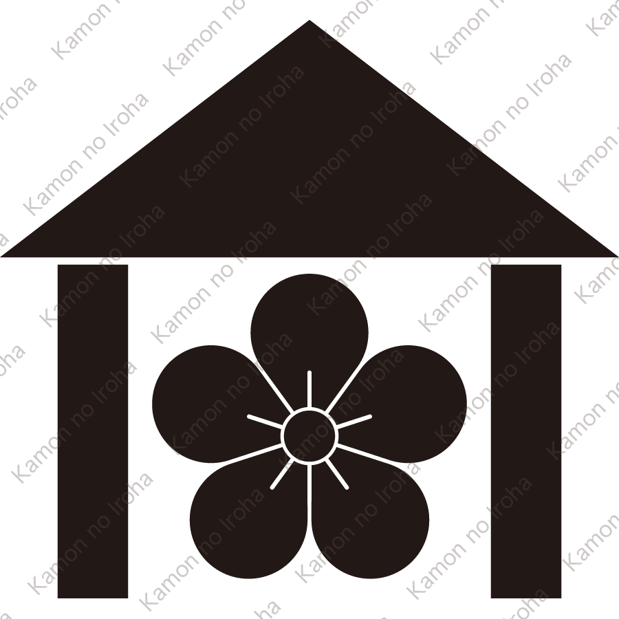 庵に梅の花紋