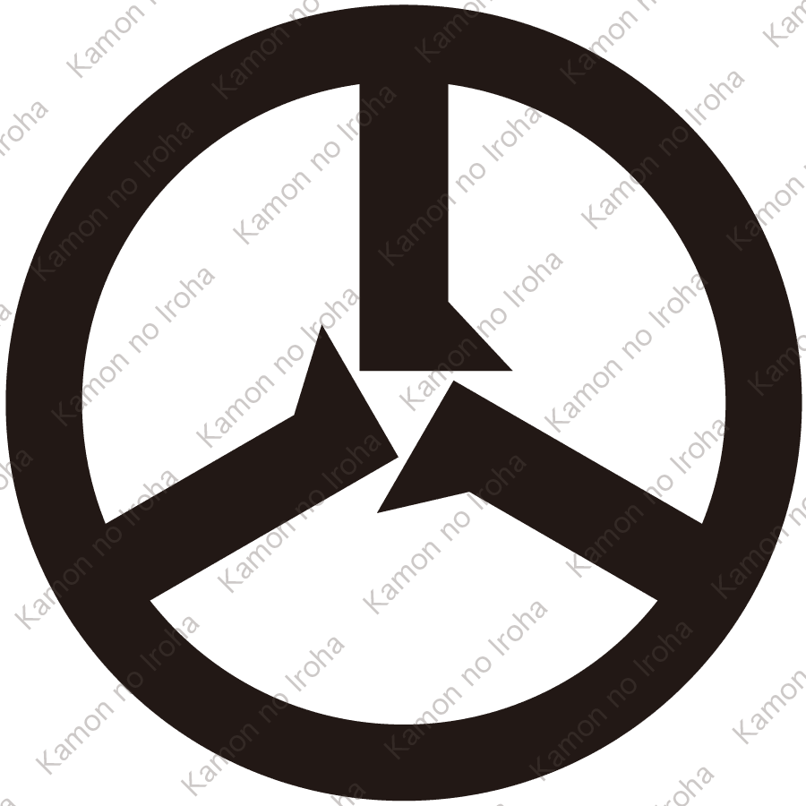 真向い五徳紋