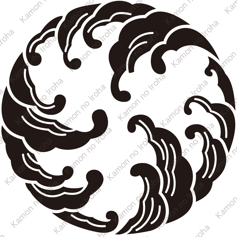 三つ割り浪紋