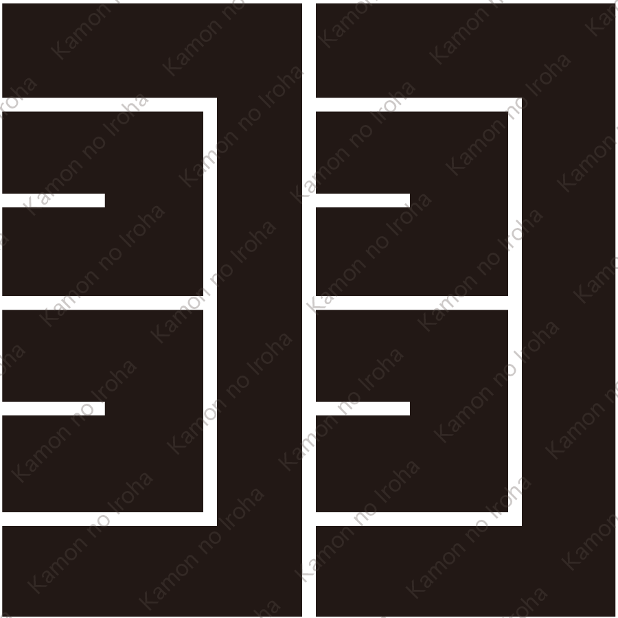 羽の角字紋