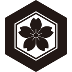 亀甲に山桜紋