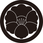 丸に椿の花紋